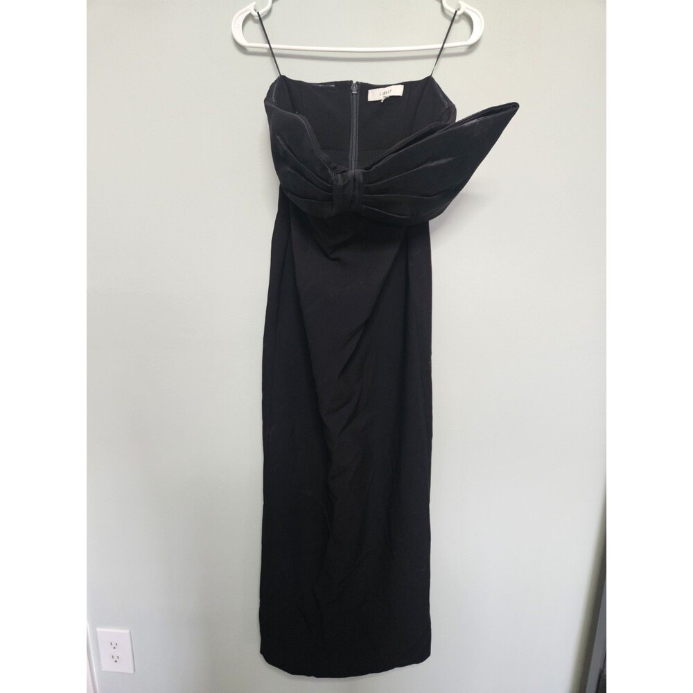 Likely Women Black Minka Exaggerated Bow Gown Size 6